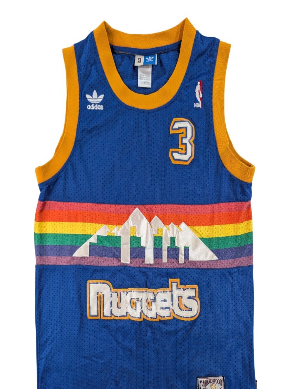 Vtg Nuggets Rainbow Skyline Iverson Adidas Hardwood Classic Jersey Sm